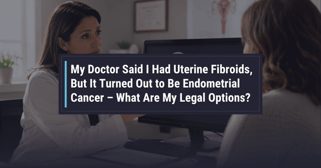 My Doctor Said I Had Uterine Fibroids, But It Turned Out to Be Endometrial Cancer - What Are My Legal Options? My Doctor Said I Had Uterine Fibroids But It Turned Out to Be Endometrial Cancer What Are My Legal Options